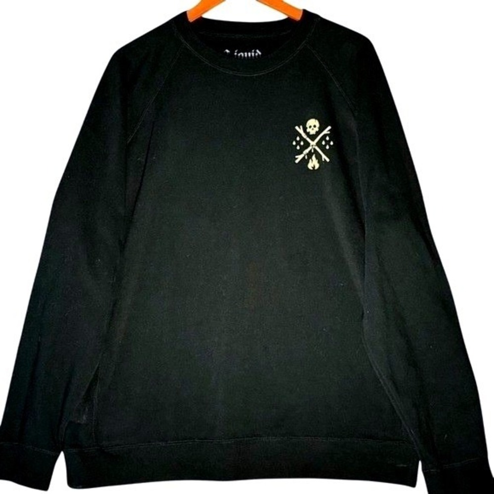 Liquid Death Mountain Water Demon Infused Sweatshirt Mens XXL Black Pullover